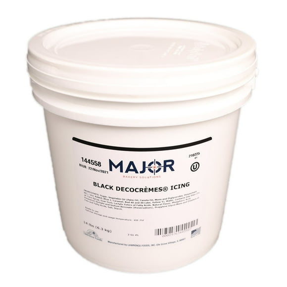 Major DecoCremes Icing, Black 14 lbs.