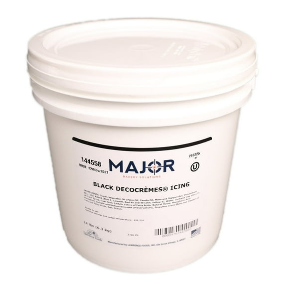 Major DecoCremes Icing, Black 14 lbs.