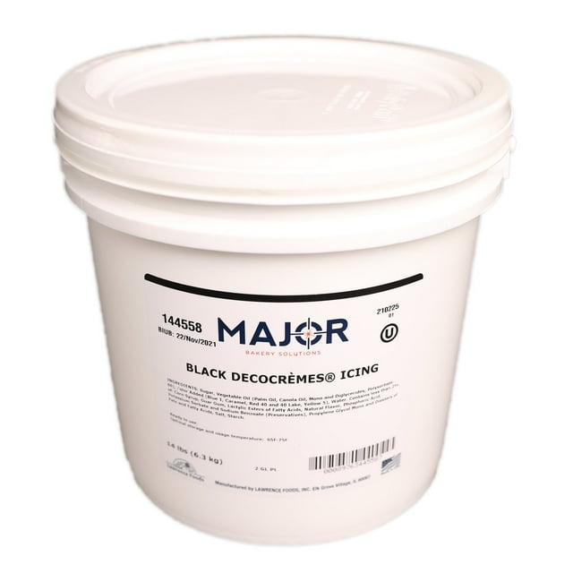 Major DecoCremes Icing, Black 14 lbs.