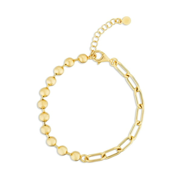 Neuhardt Ball & Paperclip Chain Bracelet in 18K Gold Vermeil