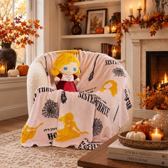 Licensed Hocus Pocus 2-Piece Pillow Buddy and Silk Touch Throw Set