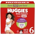thumbnail image 2 of Huggies Little Movers HuggFit 360° Diapers, Sizes 3-7, 2 of 13