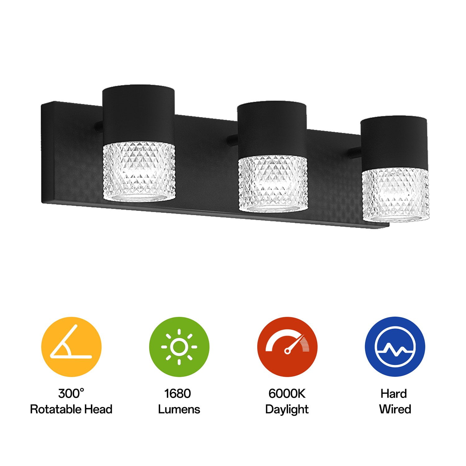 Cedar Hill Rotatable 3-Light 1680 Lumen Integrated LED Vanity
