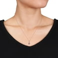 thumbnail image 5 of Morganite Heart Pendant with Diamond Accent in 14K Rose Gold, 5 of 5