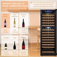 thumbnail image 3 of Lanbo 24 Inch 165 Bottle Single Zone Wine Cooler Fridge, 3 of 16