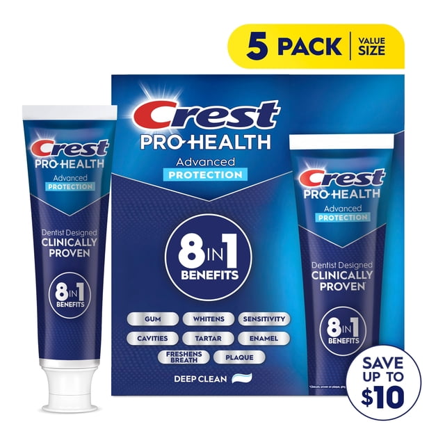 Crest Pro-Health Advanced Whitening + Intensive Clean Toothpaste, 5.8 oz., 5 pk.