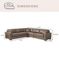 thumbnail image 3 of Member's Mark Harrison Leather Sectional, 3 of 9