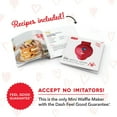 thumbnail image 9 of Dash Heart Miniature Waffle Maker with Heart Print Lid, 9 of 9