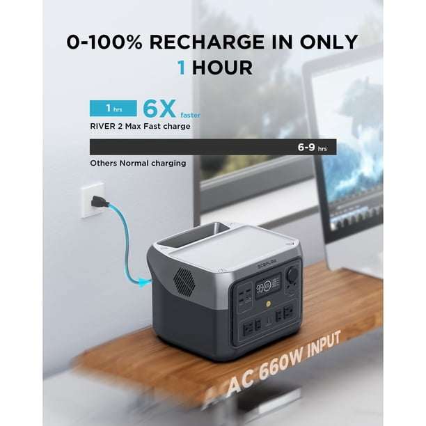 1000-Watt EcoFlow River 2 Max Portable Power Station + X Boost