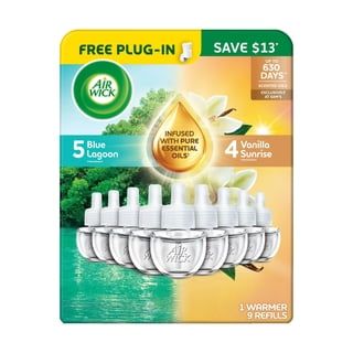 Air Wick Plug In Scented Oil Air Freshener, Blue Lagoon + Vanilla Sunrise, Choose Pack