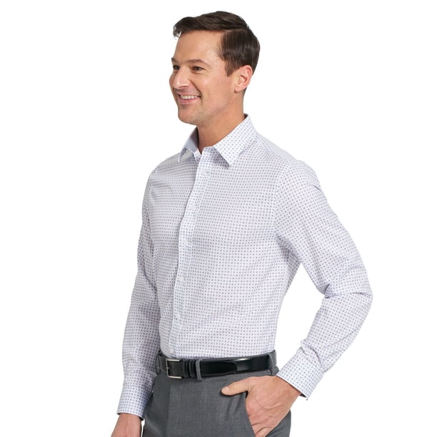 Nick Graham Men's Modern Fit Traveler Dress Shirt
