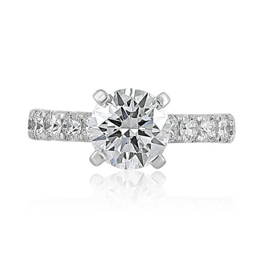Lab Created Round Cut Diamond Ring