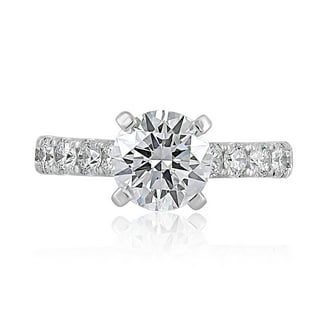 Lab Created Round Cut Diamond Ring