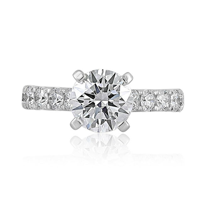 Lab Created Round Cut Diamond Ring