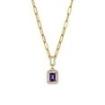 thumbnail image 1 of Amethyst & 0.26 CT.T.W. Diamond Paperclip Chain Necklace in 14K Gold, 1 of 6
