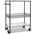 thumbnail image 3 of Alera 40" 3-Tier Wire Rolling Cart, Black Anthracite, 3 of 7