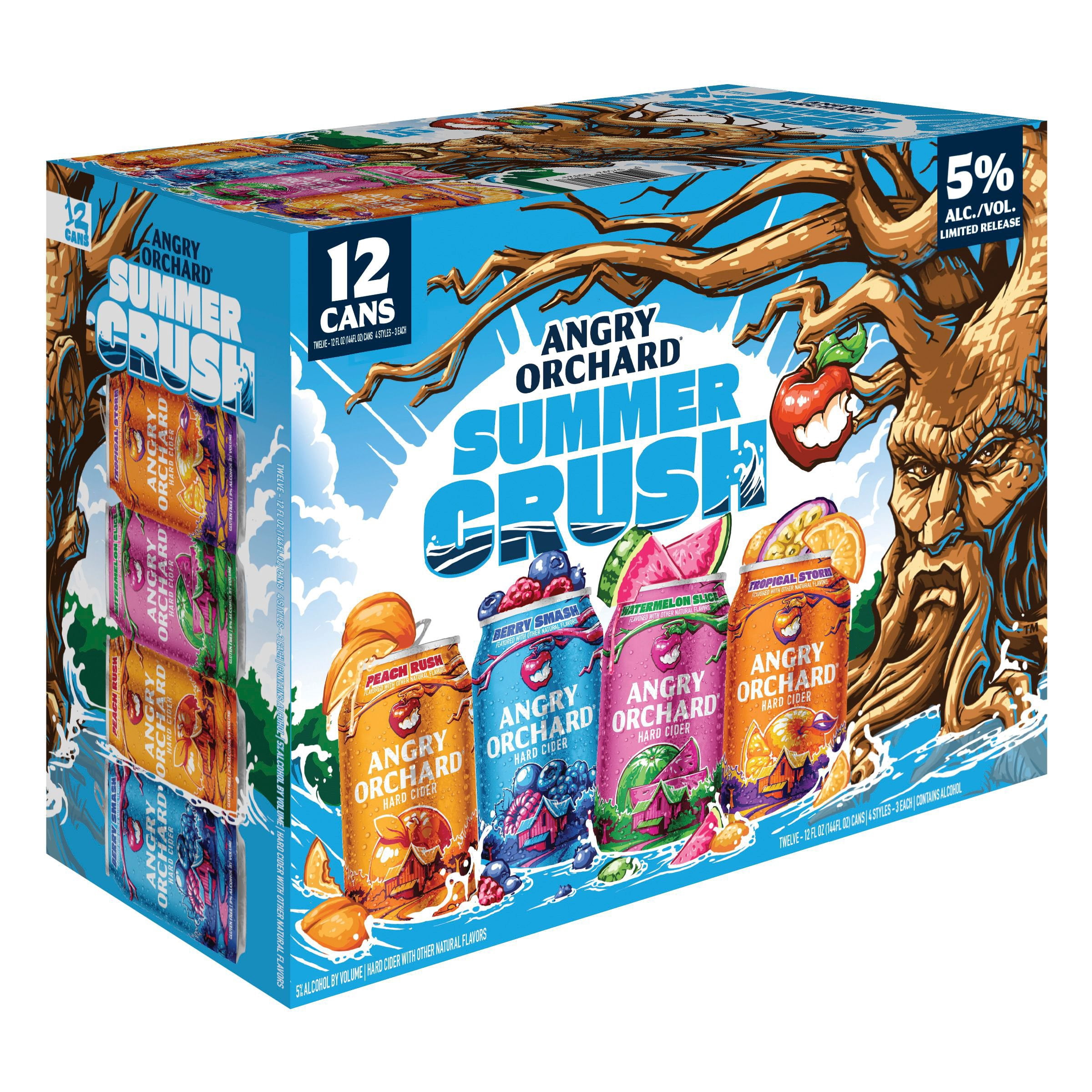 アングリーオーチャード Angry Orchard ハードサイダーウッドボックス Angry Orchard Spiked Thrilled Pack Hard Cider Variety Pack, 12 fl