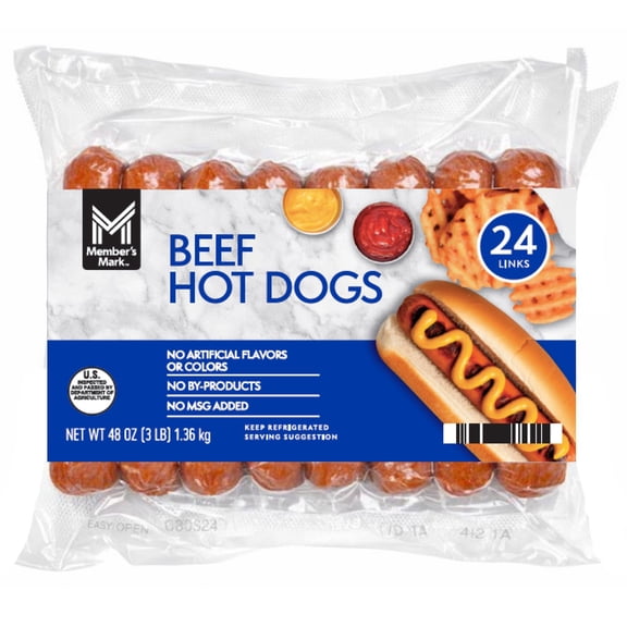 Member's Mark Beef Hot Dogs, 2 oz., 24 ct.