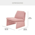 thumbnail image 2 of Fabric Mid-Century Modern Accent Chair, 2 of 9