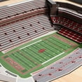 thumbnail image 3 of YouTheFan Arkansas Razorbacks 25-Layer Football Stadium View 3D Wall Art, 3 of 5