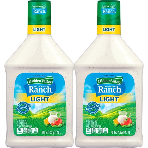 Hidden Valley Light Ranch Condiment and Dressing - 40 fl oz