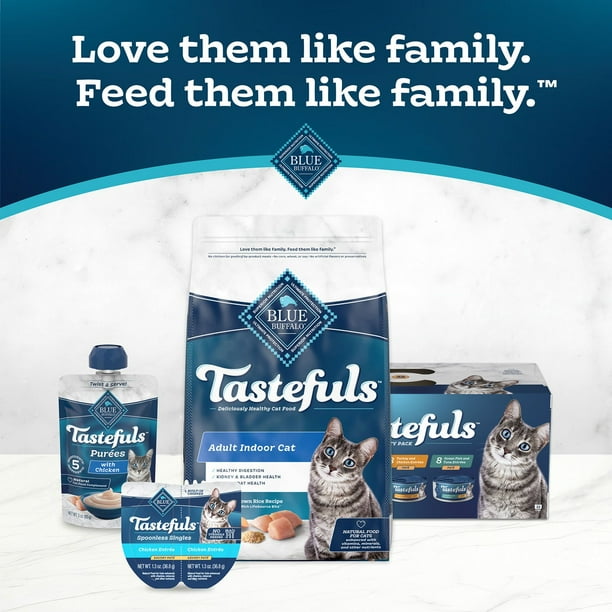 Blue Buffalo Tastefuls Variety Pack, Pate Wet Cat Food, 32 ct., 5.5 oz. -  Samsclub.com