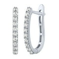 thumbnail image 1 of 0.23 CT. T.W. Diamond Hoop Earrings in 14K Gold, 1 of 6