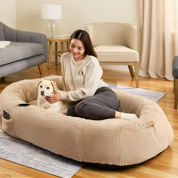 Snuggle Cuddler Oversized Plush Human Dog Bed