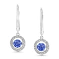 thumbnail image 4 of Round Cut Lab Created Gemstone Dancing Pendant & Earring Set in Sterling Silver, 4 of 7