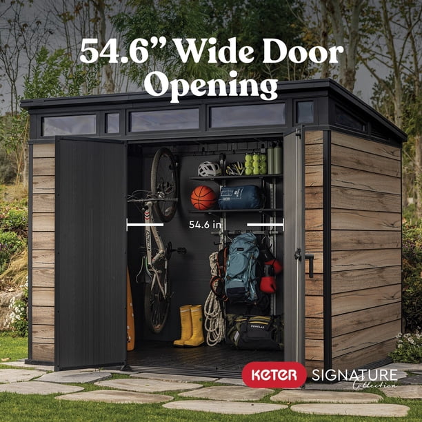パーフェクトペテンシー　ペテンシーゲート　セット Keter 9' x 7' Signature Collection Resin Outdoor Shed - Samsclub.com