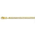thumbnail image 2 of Two-Tone Diamond Cut Curb Chain Necklace in 14K Gold, 3.65mm, 2 of 7