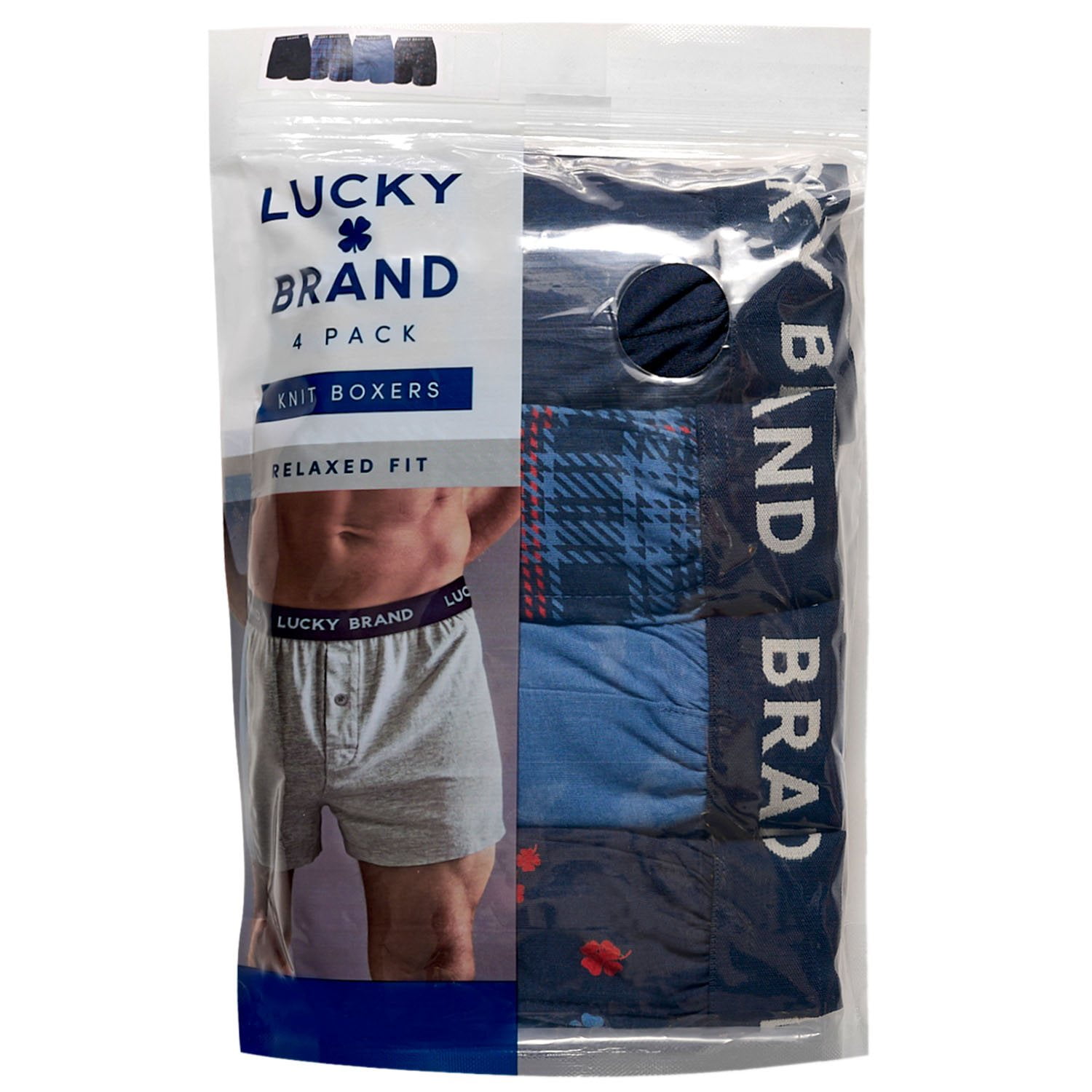 Lucky Brand Men's 4-Pack Knit Boxer - Main Image