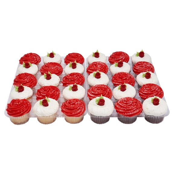 Sugar Soft Roses Cupcakes, 30 ct.