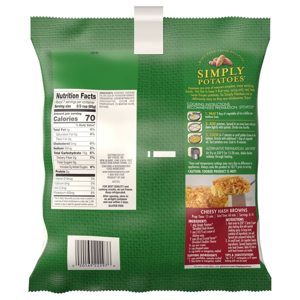 Simply Potatoes Shredded Hash Browns, 20 oz., 2 ct. - Samsclub.com