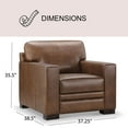thumbnail image 4 of Emery Top-Grain Leather Arm Chair, Assorted Colors, 4 of 7