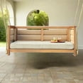 thumbnail image 2 of Cambridge Casual Salinas Teak Wicker Porch Swing, 2 of 9