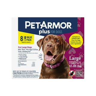 PetArmor Plus Topical Flea and Tick Prevention for Dogs, 8-Month Supply, Choose Size