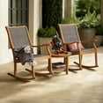 thumbnail image 4 of Cambridge Casual Teak and Wicker Rocking Chair with Built-in Cushion, 4 of 9