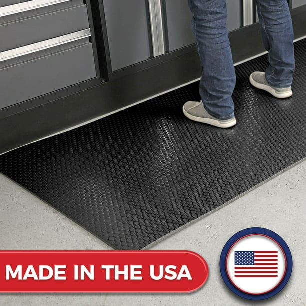 G-Floor Cushioned Utility Floor Mat, Small Coin Texture, 3' x 8