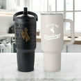 thumbnail image 2 of Logo Brands Wyoming Cowboys Stainless Steel Tumbler Set, 2 of 7