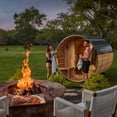 thumbnail image 4 of Backyard Discovery 2-4 Person Cedar Outdoor Barrel Sauna with Electric Heater & Porch, 4 of 6