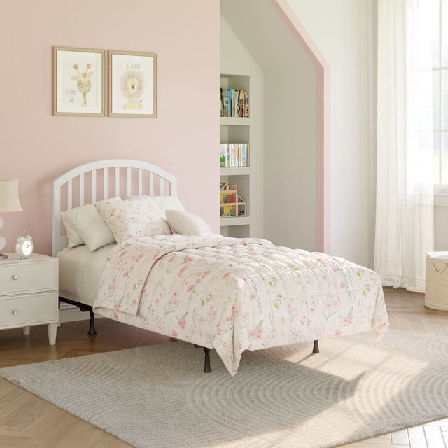 HH2 Home Carolina Wood Headboard with Metal Bed Frame