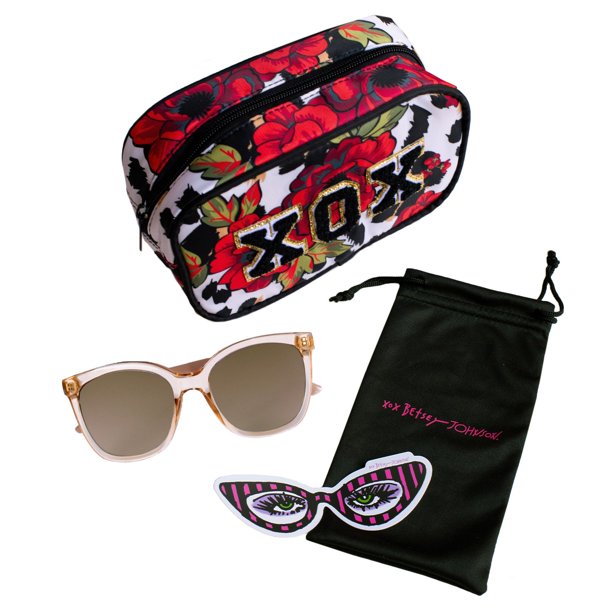 Betsey Johnson BE304 Square Sunglasses Gift Set - Samsclub.com