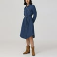 thumbnail image 2 of Frye Women's Denim Midi Button Front Dress, 2 of 5