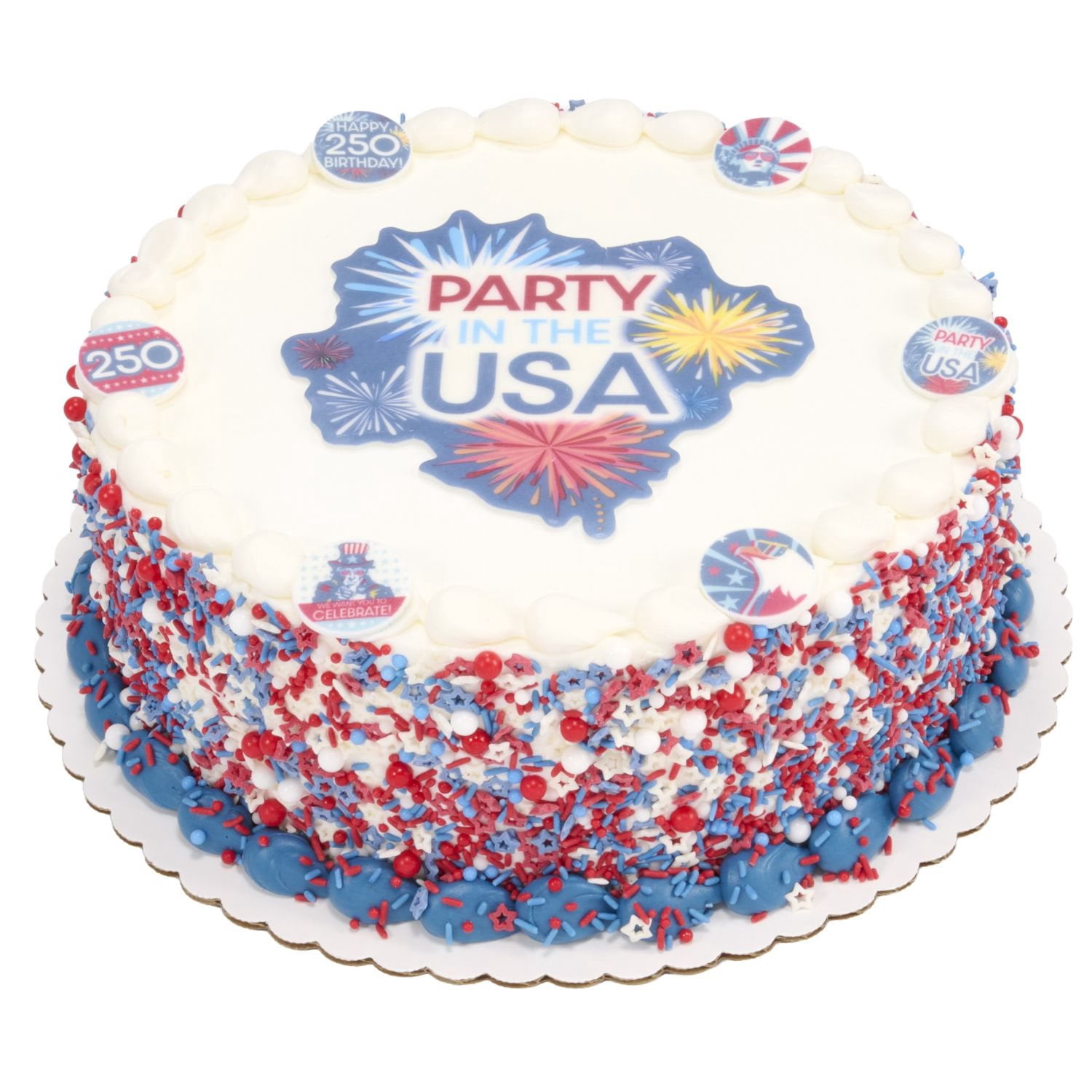 Member's Mark Patriotic 250th 10" Round Double Layer Cake