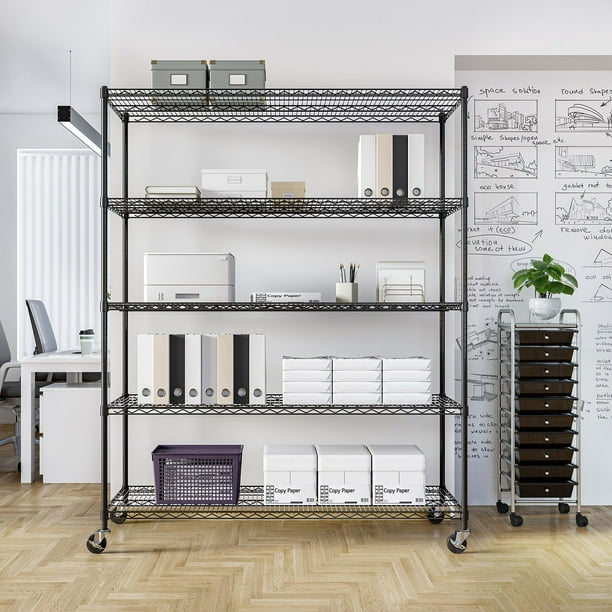 レガシー⭐︎76㌢ Seville Classics UltraDurable 5-Tier NSF Steel Shelving, 60
