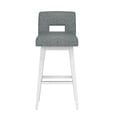 thumbnail image 3 of HH2 Home Upholstered Key Back Wood Adjustable Height Swivel Bar Stool, 3 of 19