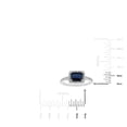 thumbnail image 3 of Emerald Cut Gemstone & 0.23 Halo Diamond Ring in 14K Gold, 3 of 4