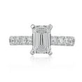 thumbnail image 1 of Lab Created Emerald Cut Diamond Ring in 18K Gold, 1 of 9