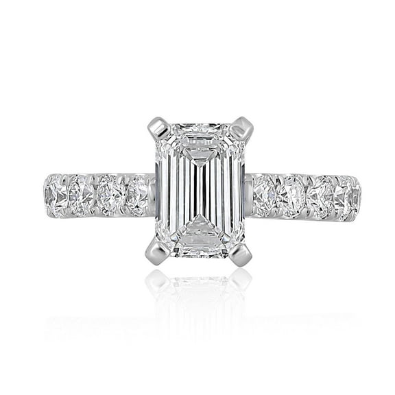 Lab Created Emerald Cut Diamond Ring